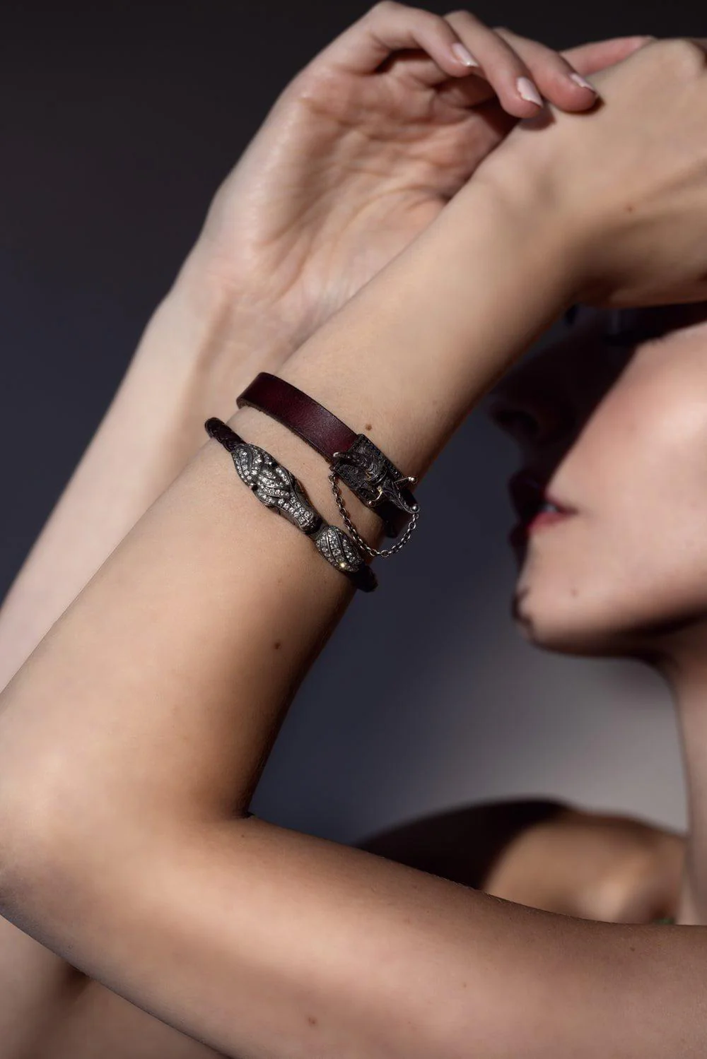 Leather Chasing Bracelet - Image 2