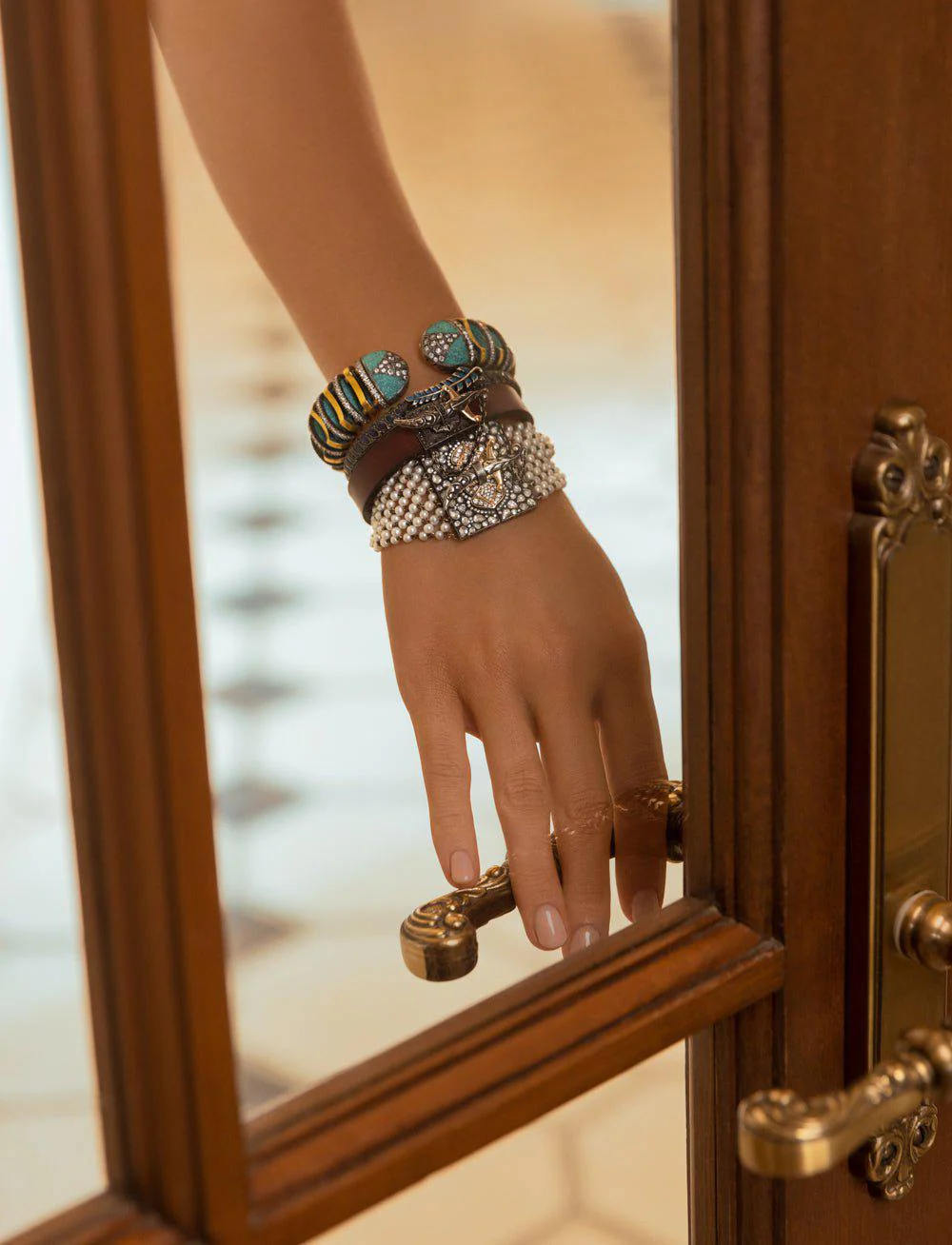 Leather Chasing Bracelet - Image 3