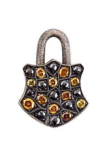 Medium Diamond Padlock Pendant