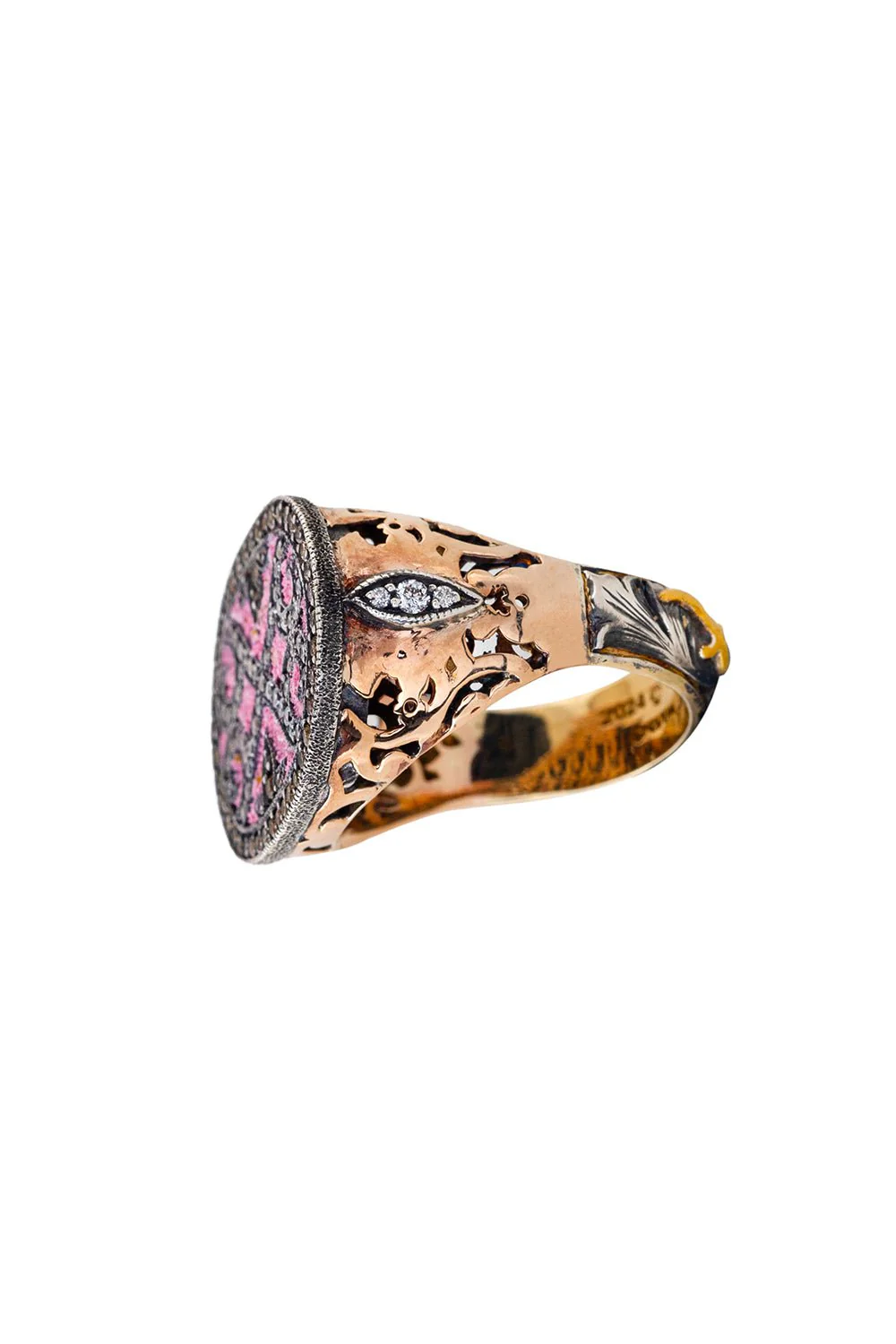 Micro Mosaic Signet Ring - Image 7