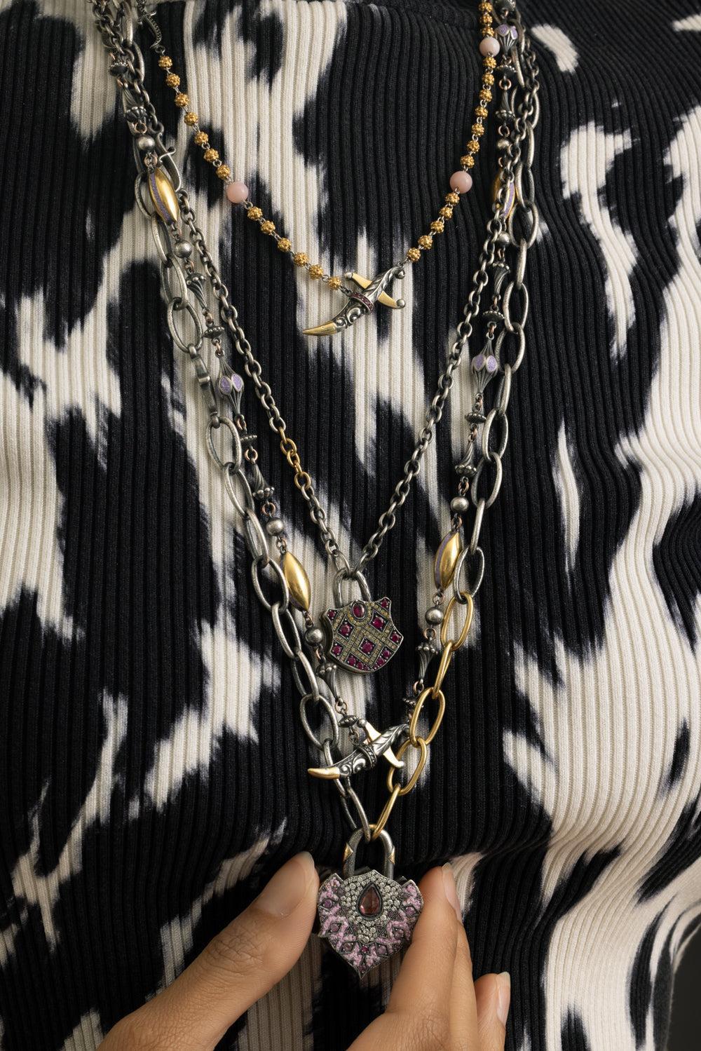 Mixed Metal Oval Open Link Chain - Image 2