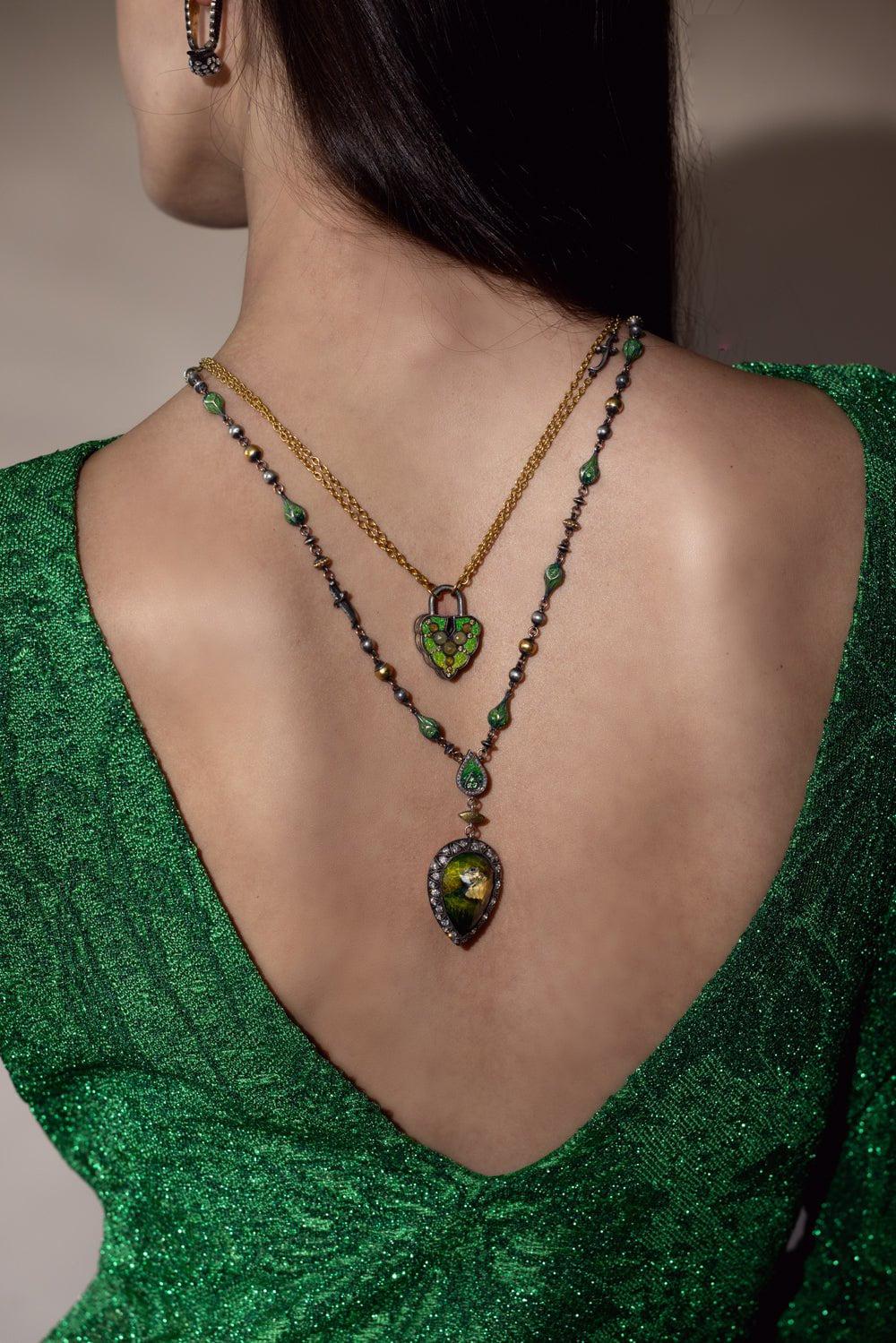 Open End Double Stand Dagger Necklace - Image 2