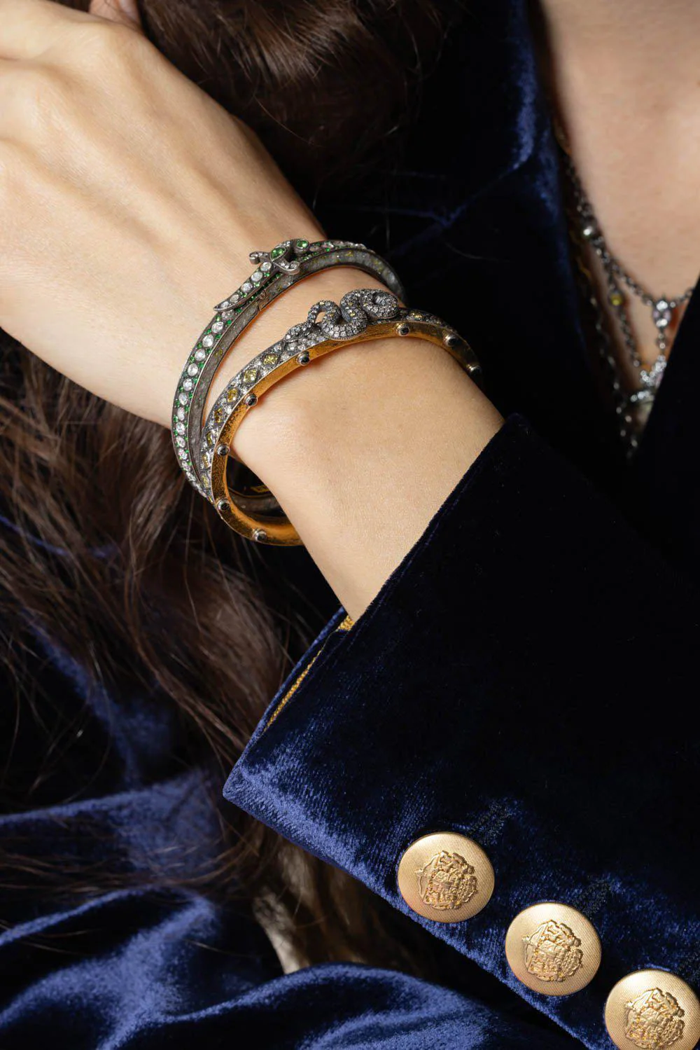 Snake Clasp Hinged Bangle - Image 4