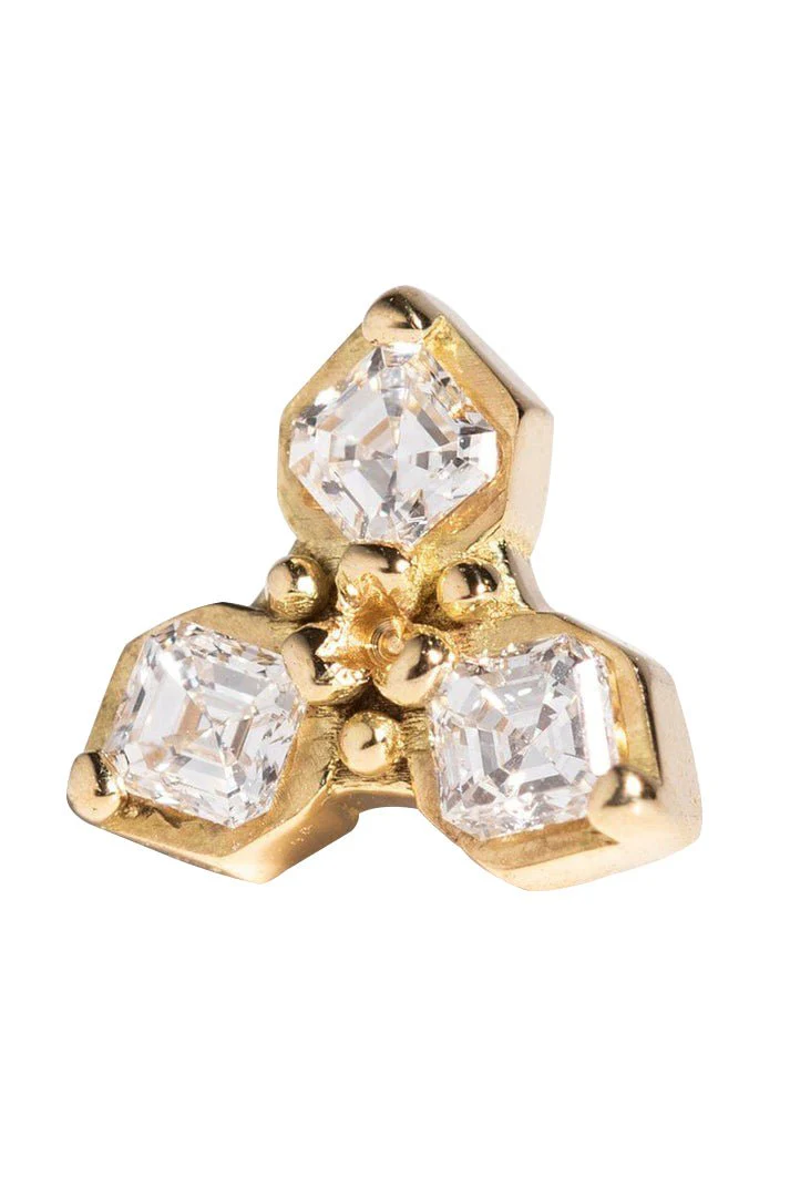 'Seven Excess' White Diamond Stud