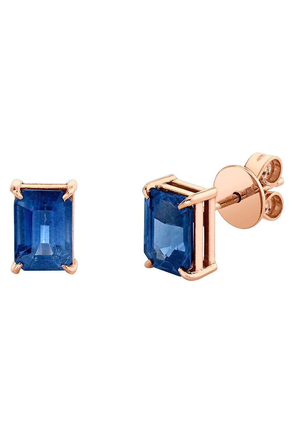 Blue Sapphire Stud Earrings