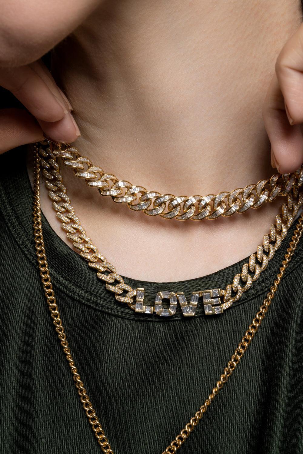 Diamond Baguette Essential Link Necklace - Image 3