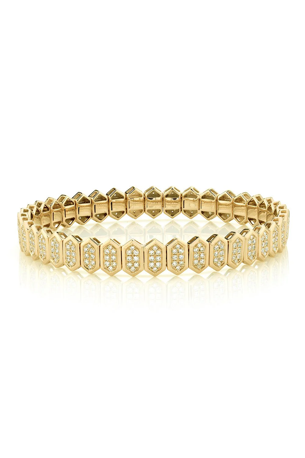 Diamond Elongated Hexagon Stretch Bracelet