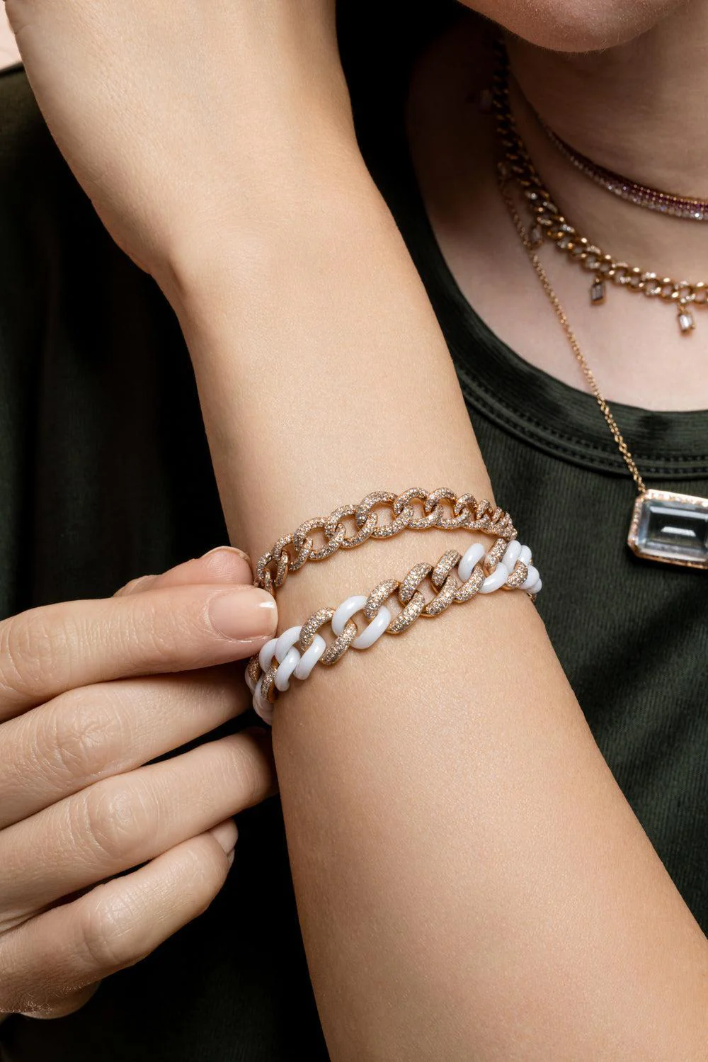 Diamond Gradual Link Bracelet - Image 2