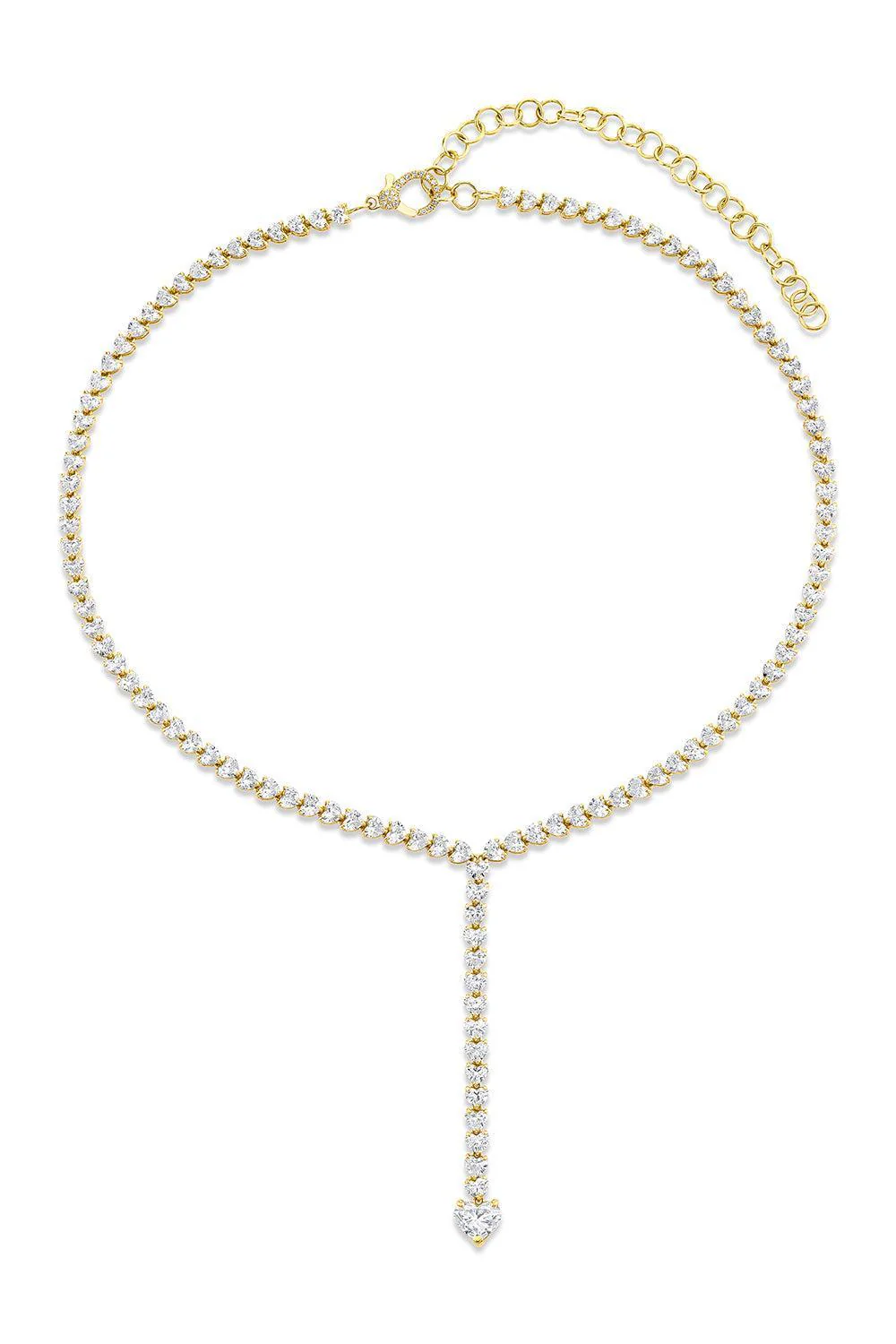 Diamond Heart Y Necklace