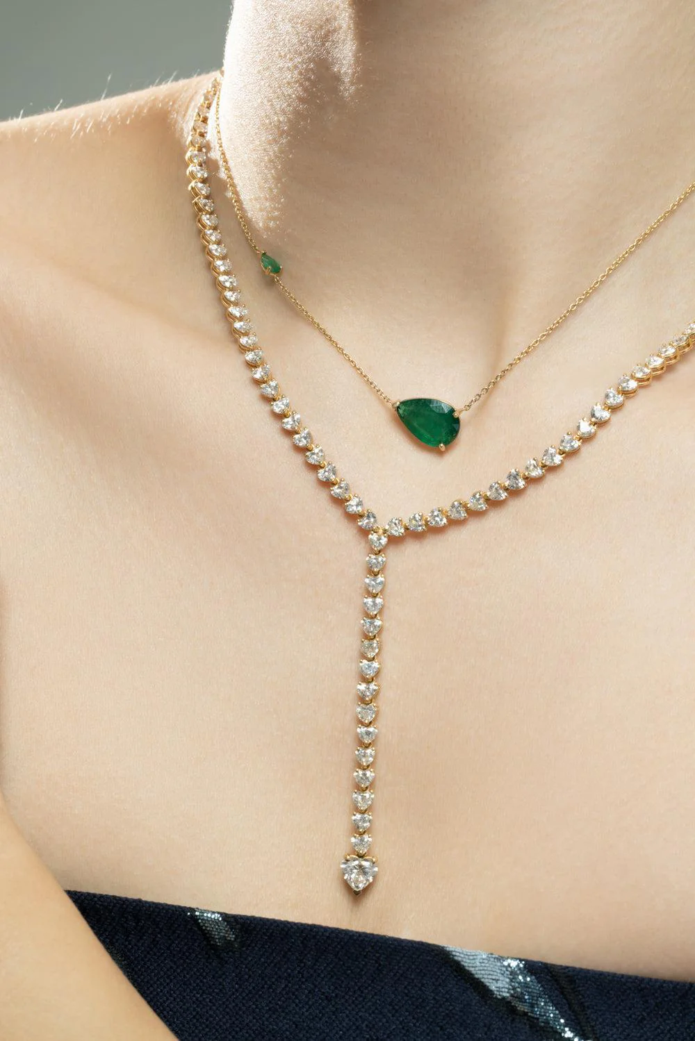 Diamond Heart Y Necklace - Image 3