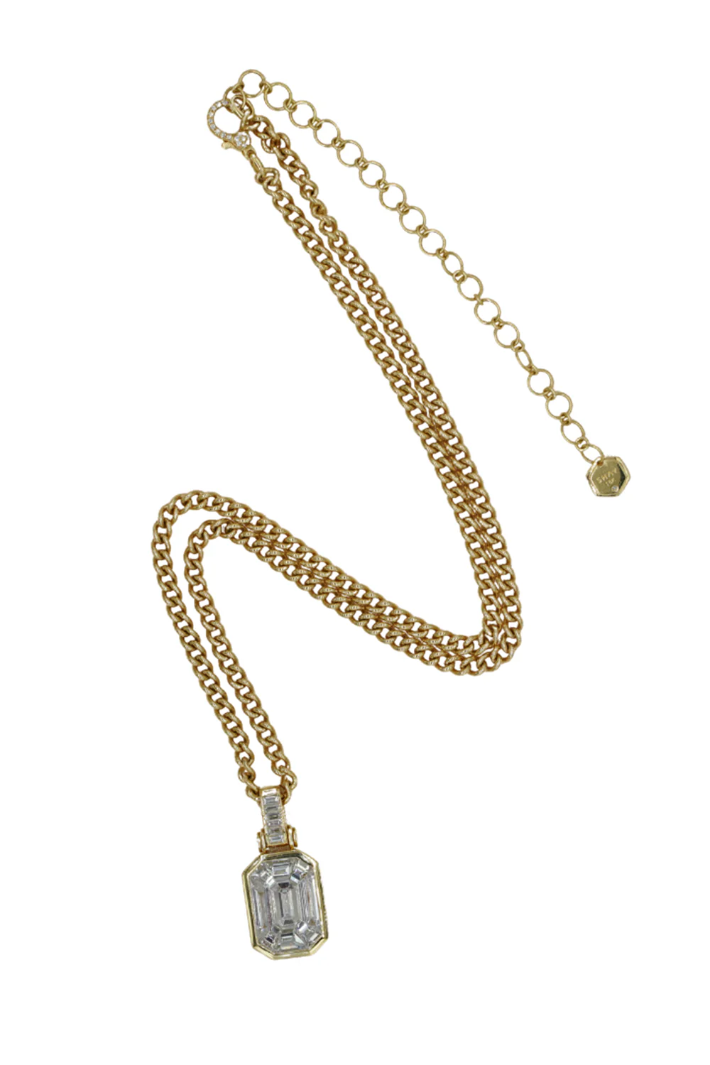 Diamond Illusion Large Pendant Necklace