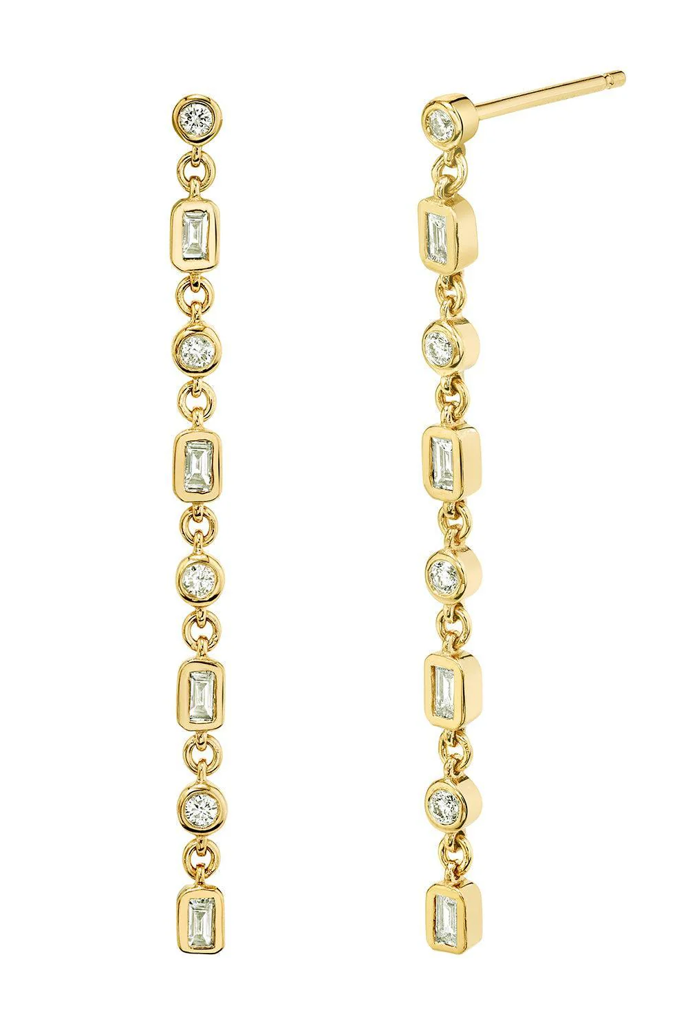 Diamond Infinity Drop Earrings