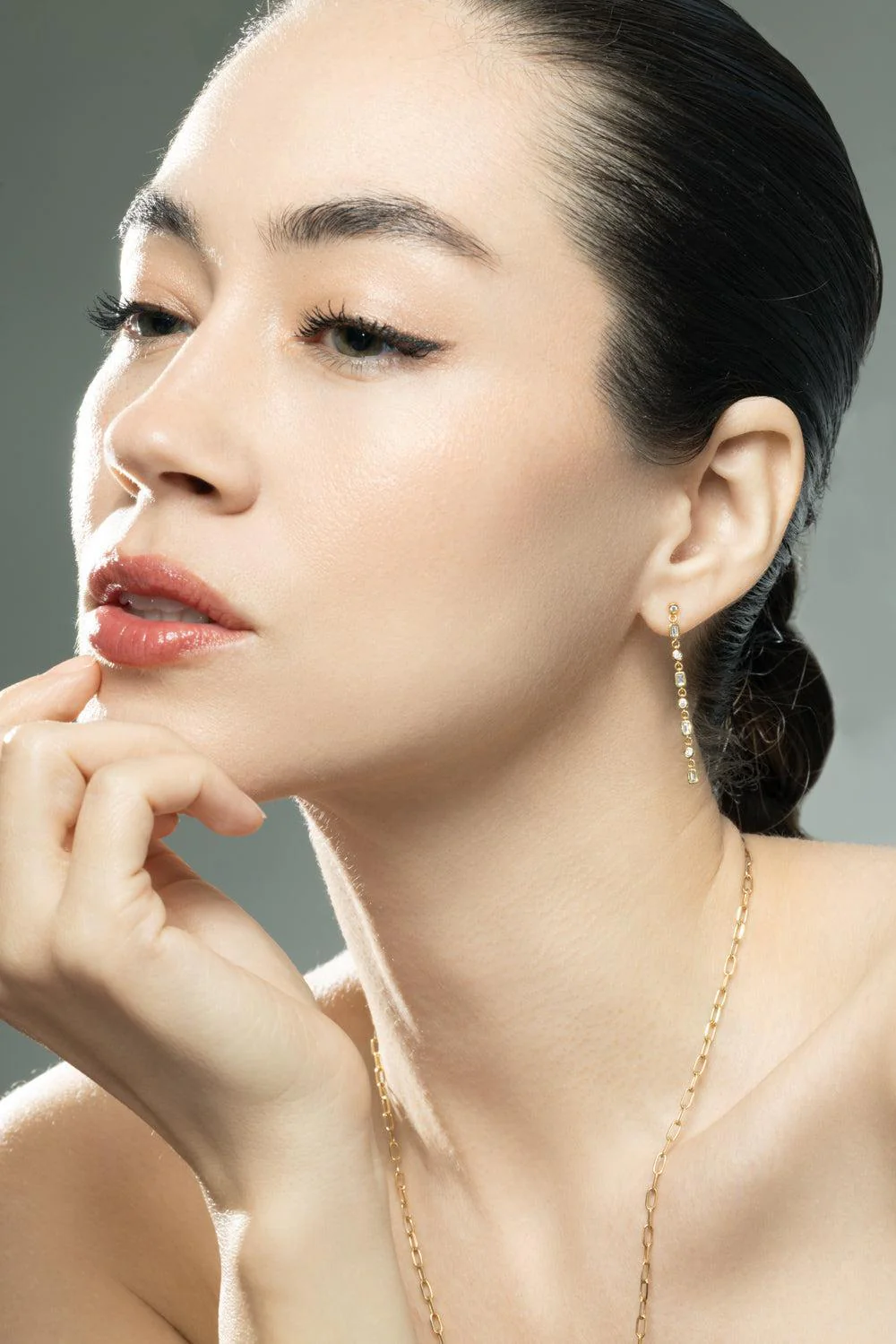 Diamond Infinity Drop Earrings - Image 2