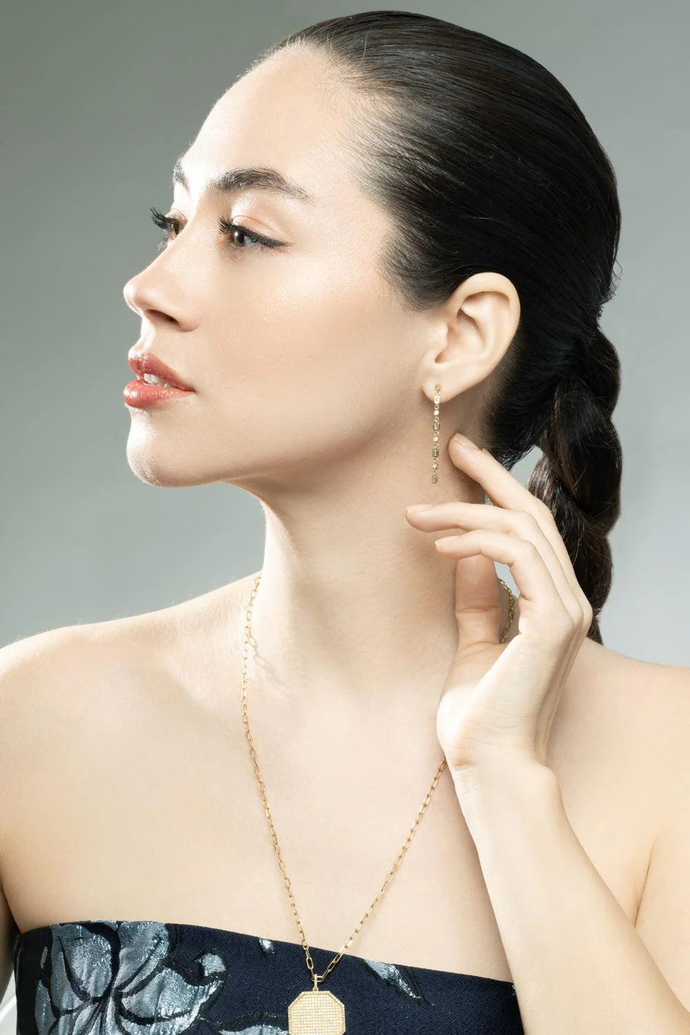 Diamond Infinity Drop Earrings - Image 3