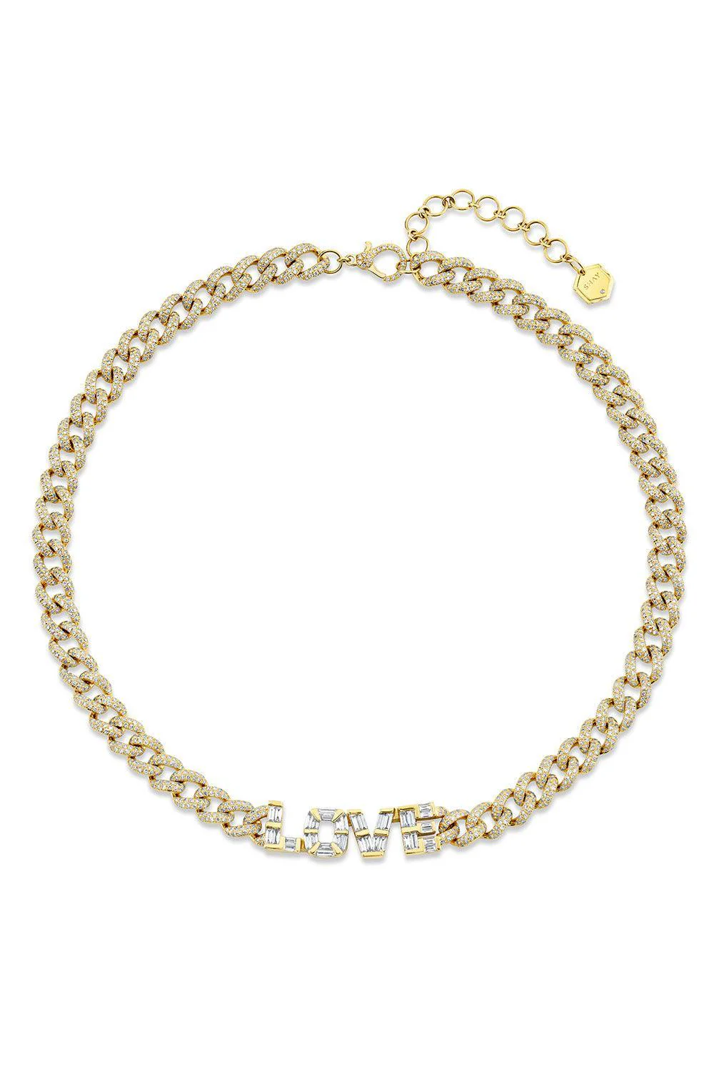Diamond LOVE Medium Link Necklace