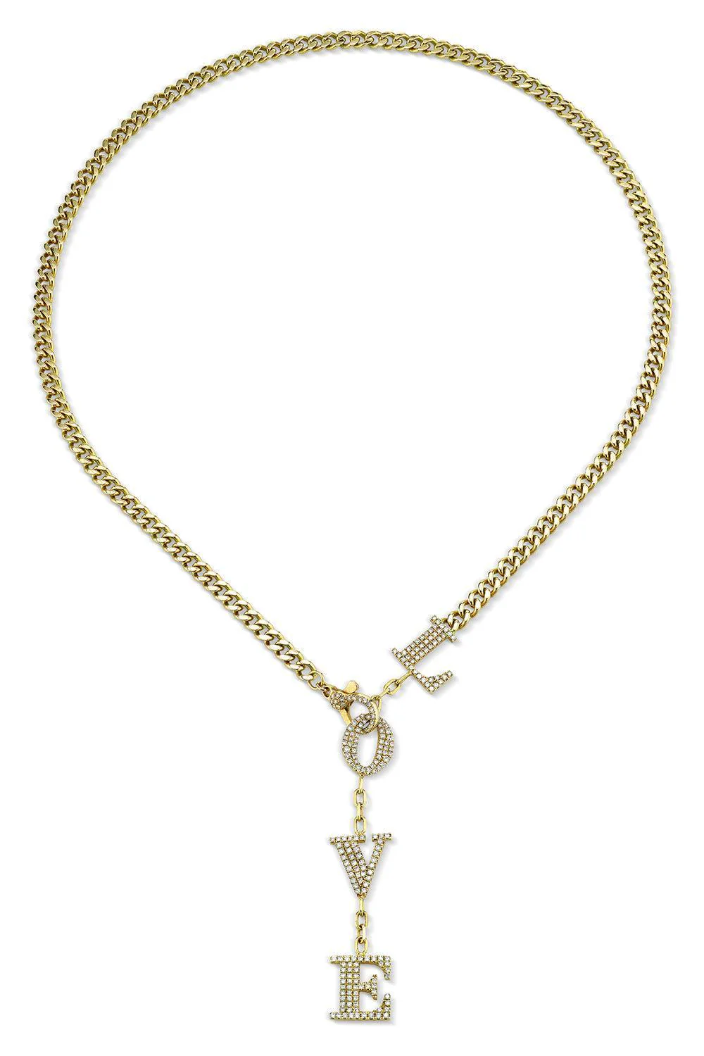 Diamond Love Y Necklace