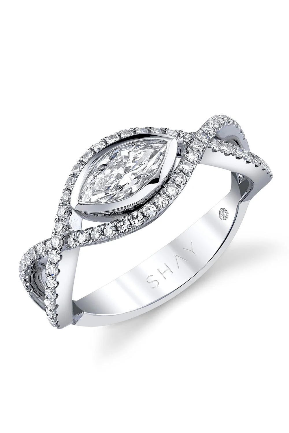 DIAMOND MARQUISE PAVE VINE RING