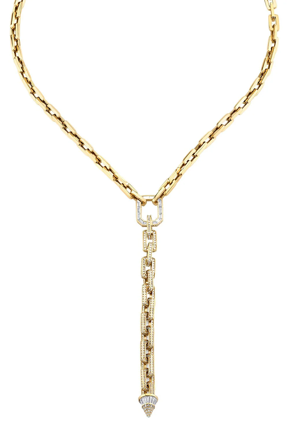DIAMOND MINI DECO LINK PAVE LARIAT