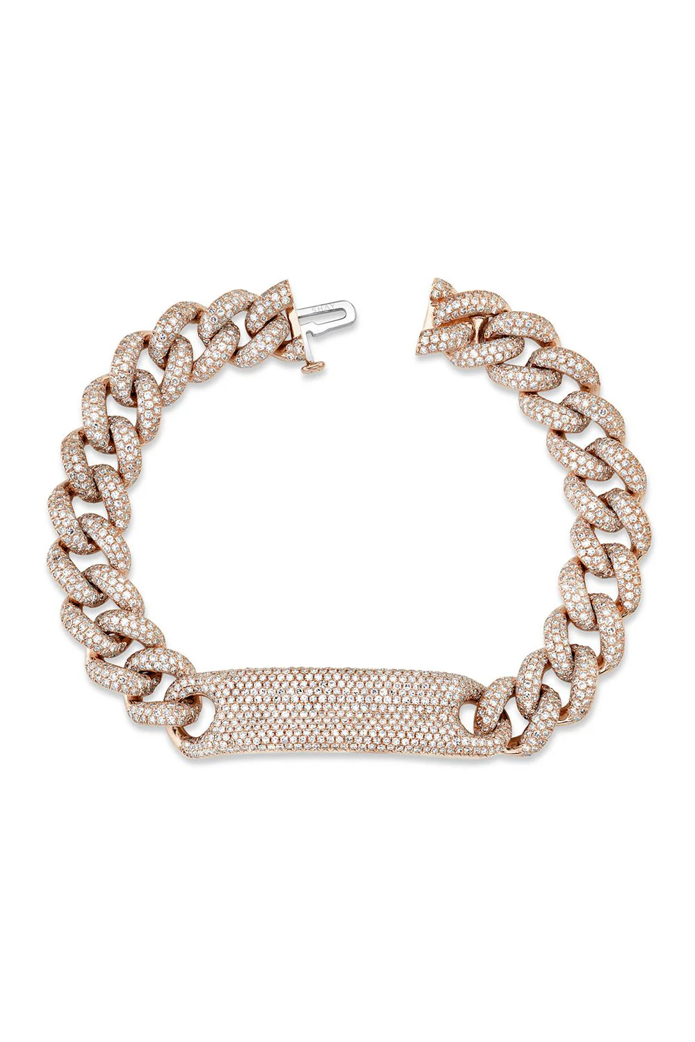 Full Pave Diamond ID Essential Link Bracelet
