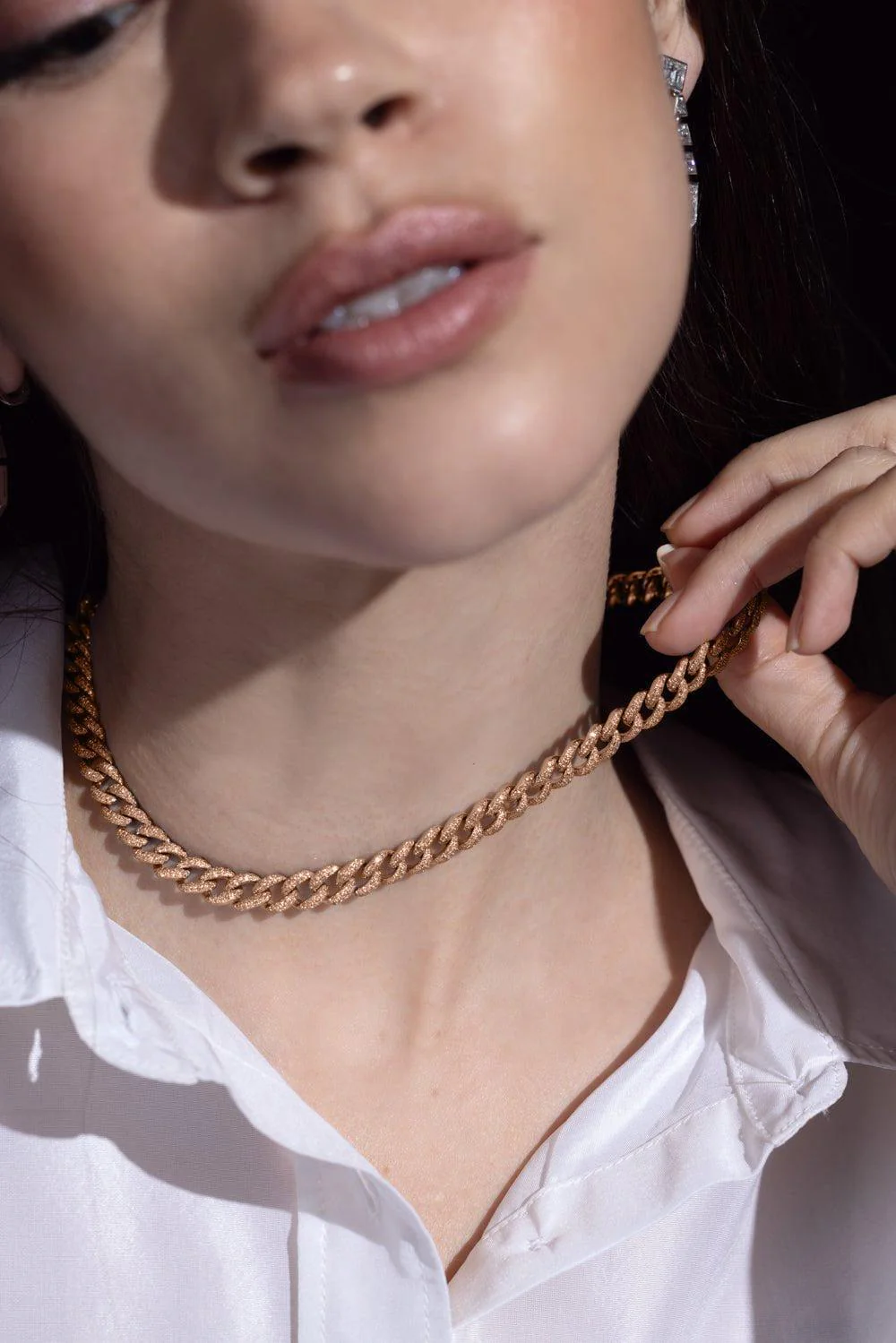 Full Pave Link Necklace - Image 3