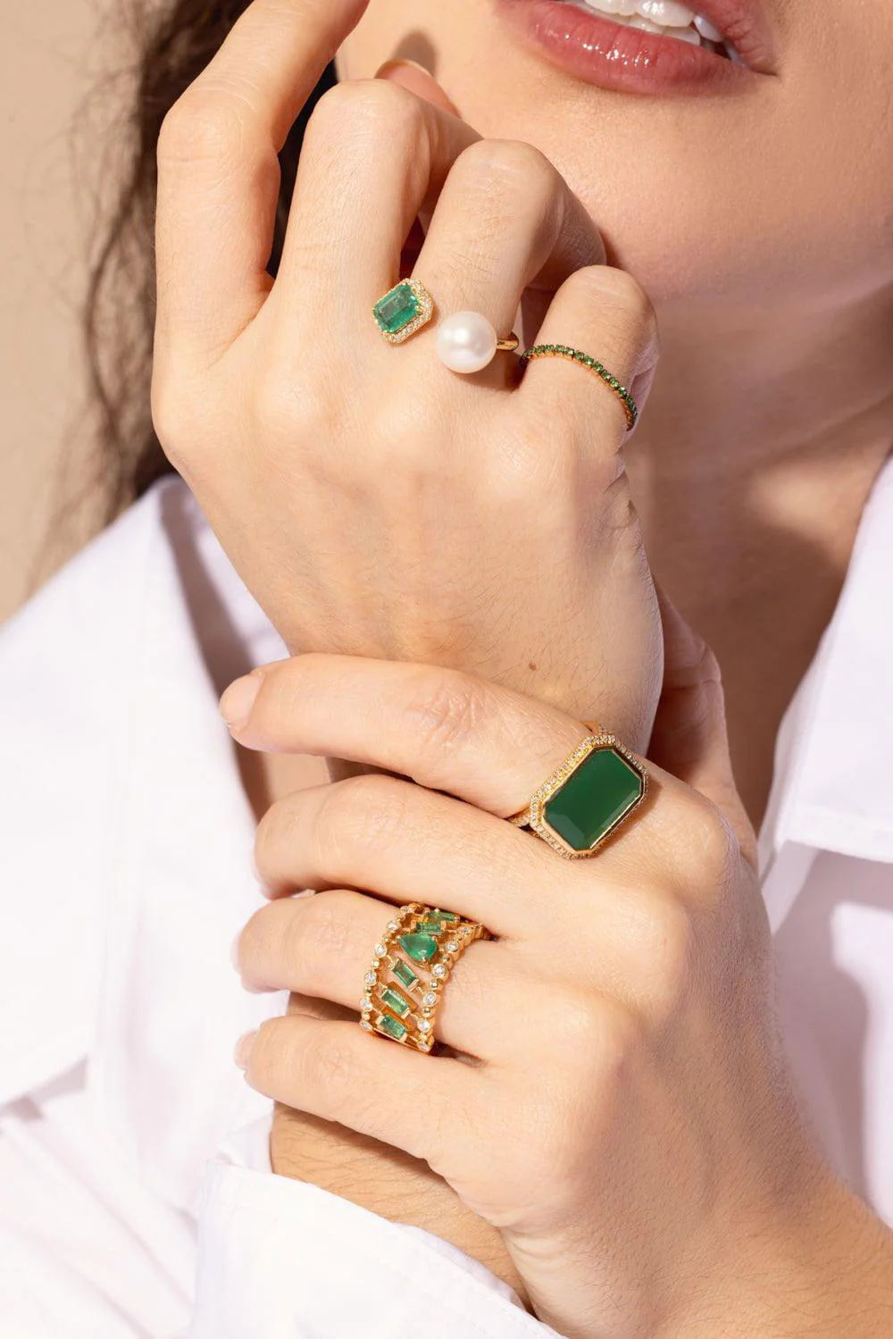 GREEN ONYX VERT RING - Image 3