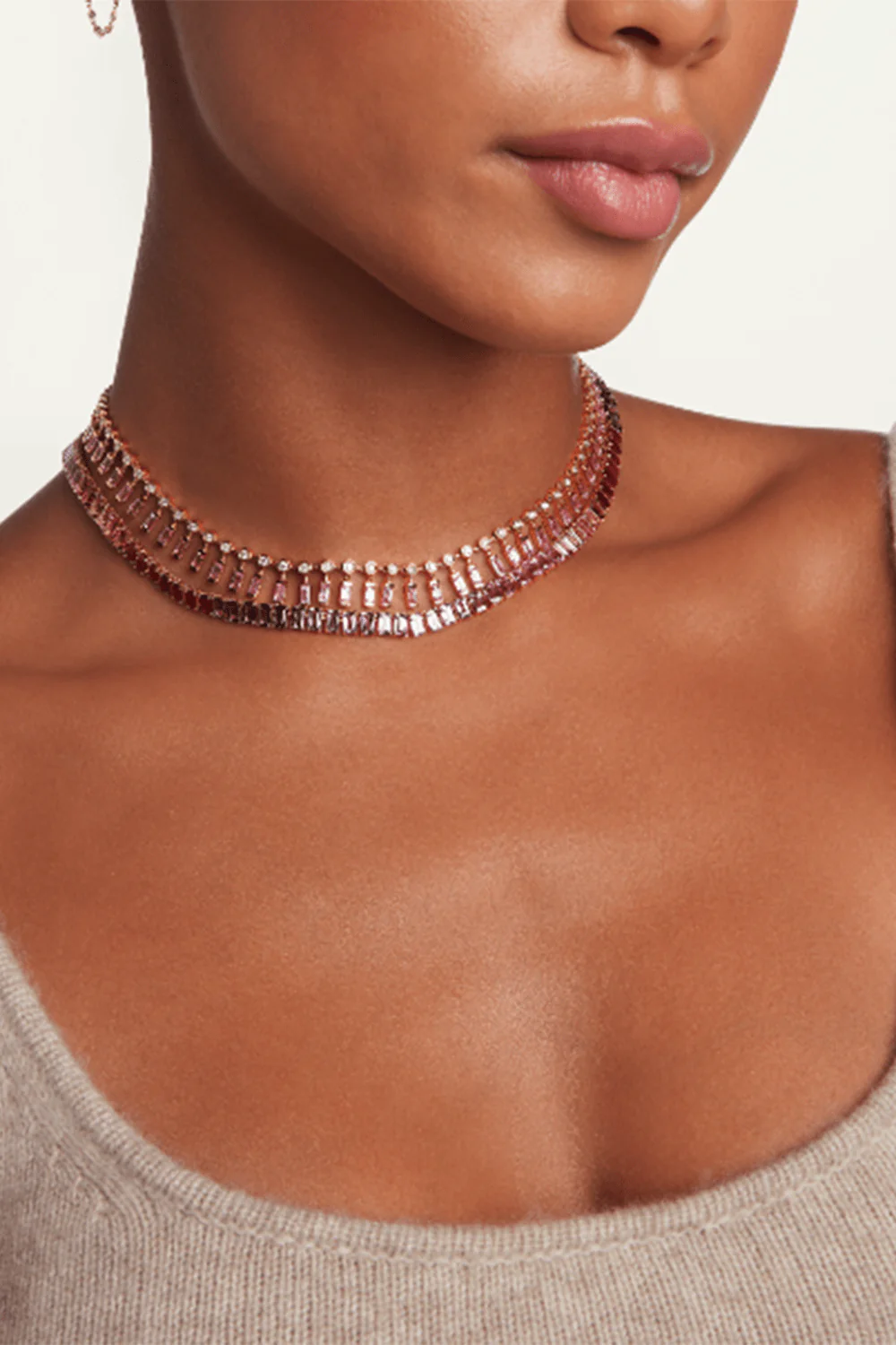 Pink Sapphire Ombre Eternity Necklace - Image 2