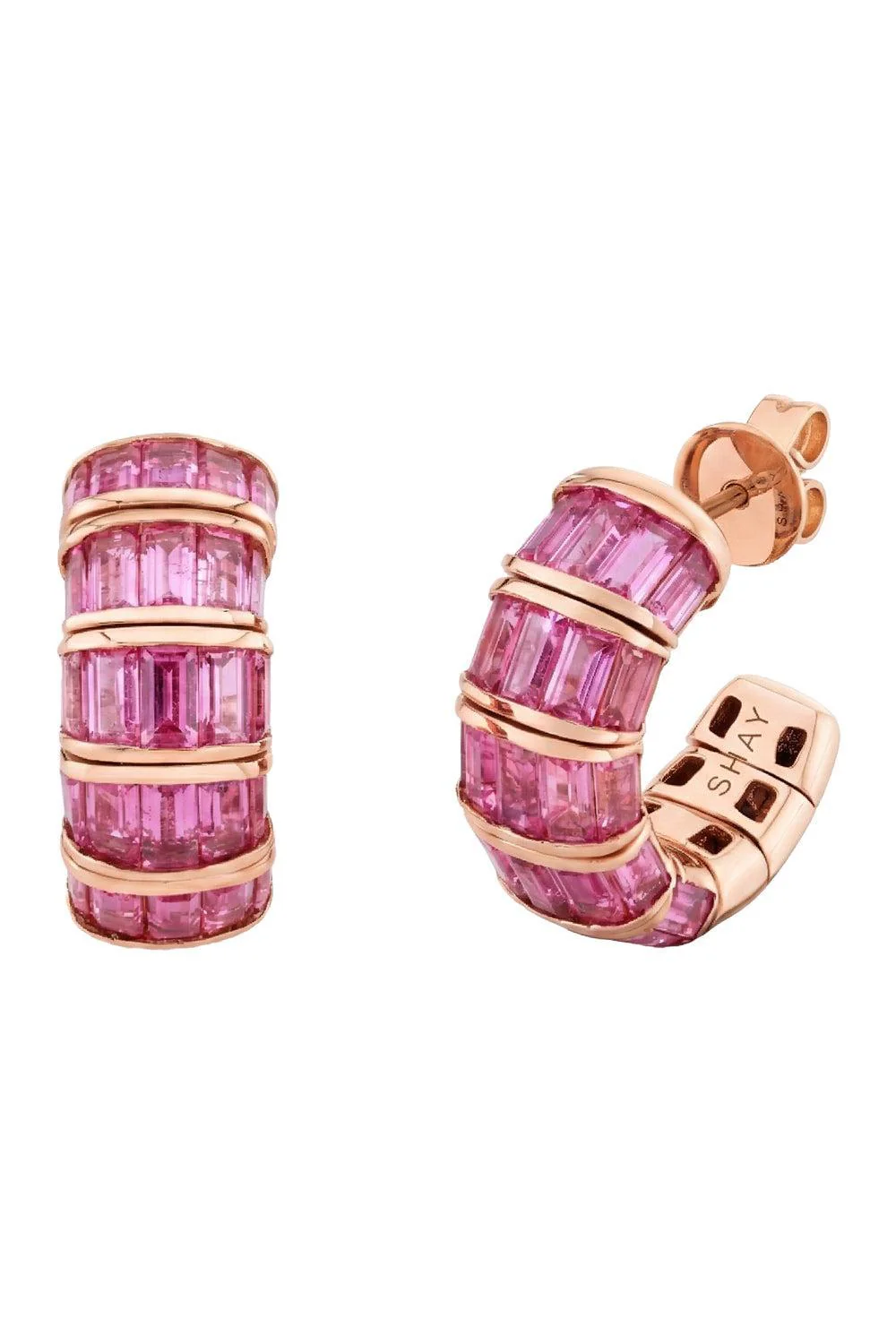Pink Sapphire Stretch Earrings