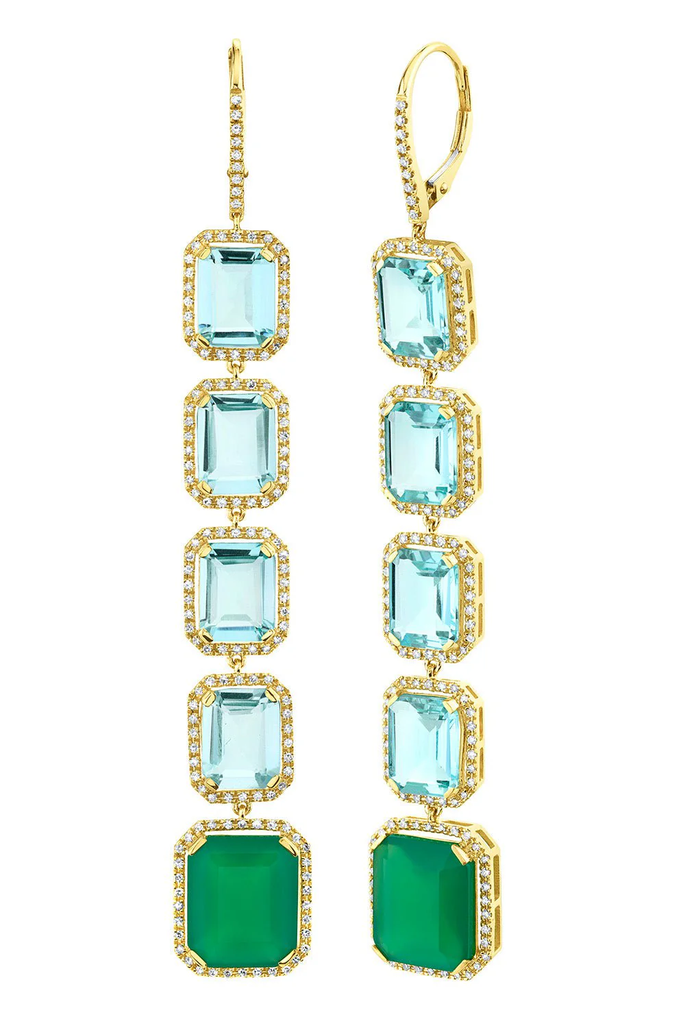 Portrait Gemstone Drop Earrings