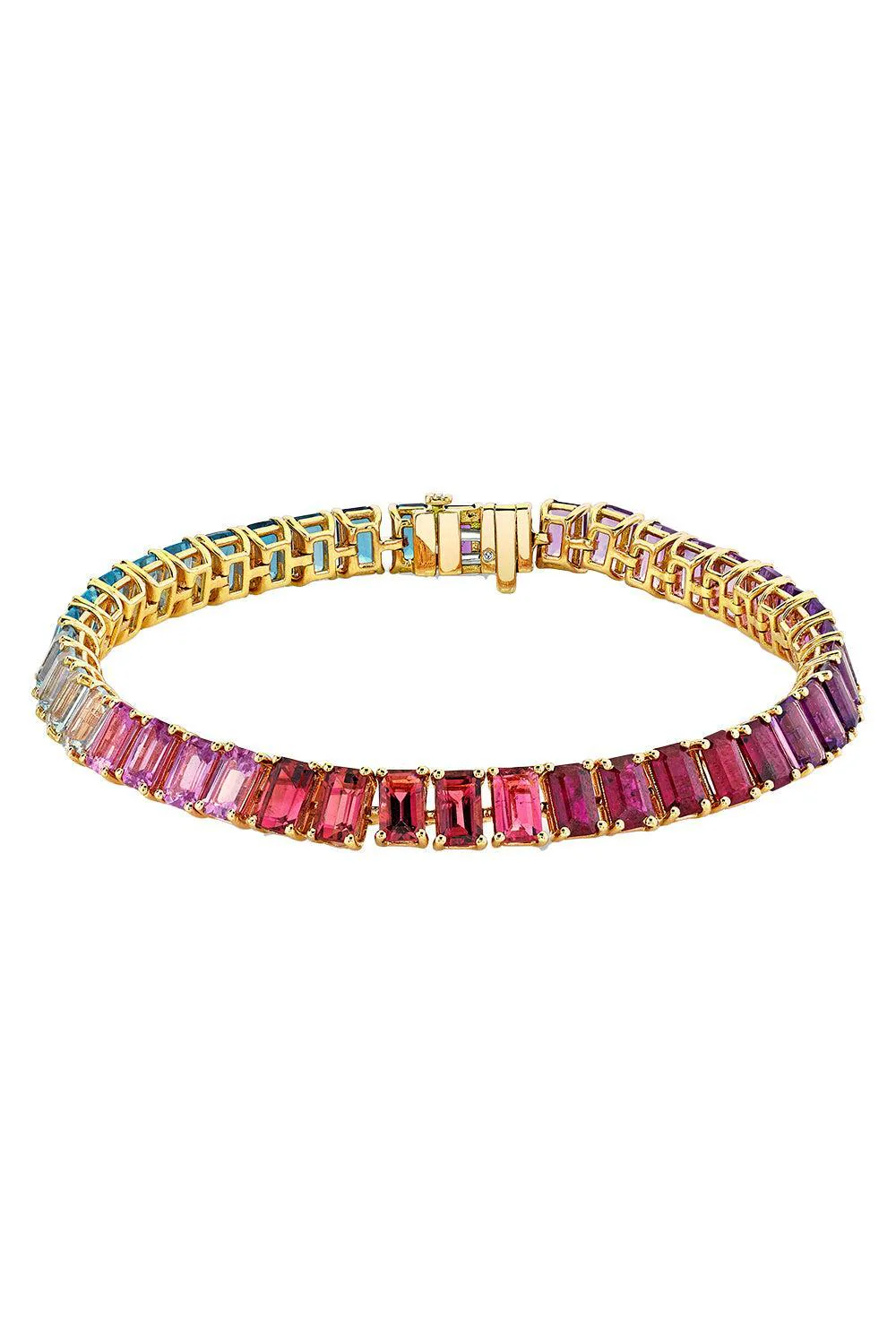 Sapphire Rainbow Pastel Tennis Bracelet