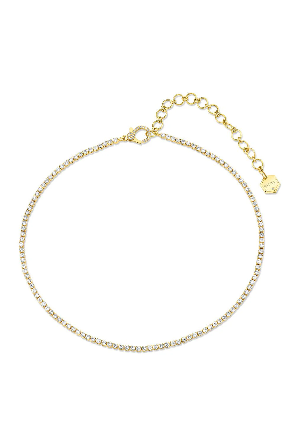 Single Line Diamond Threads Choker