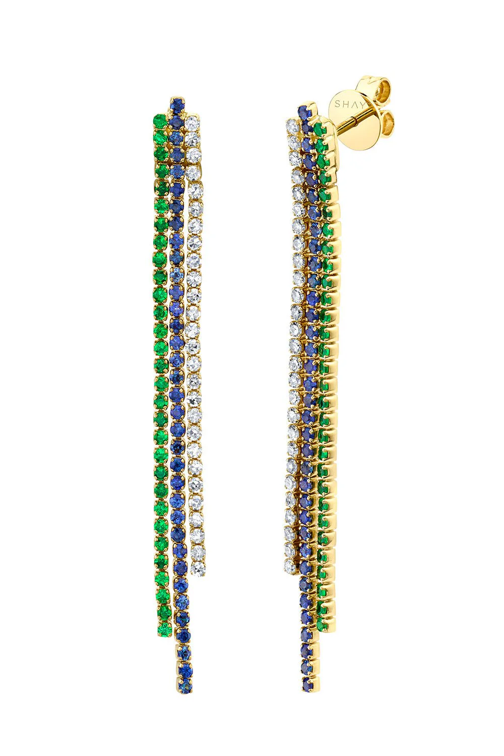 Triple Thread Drop Earrings
