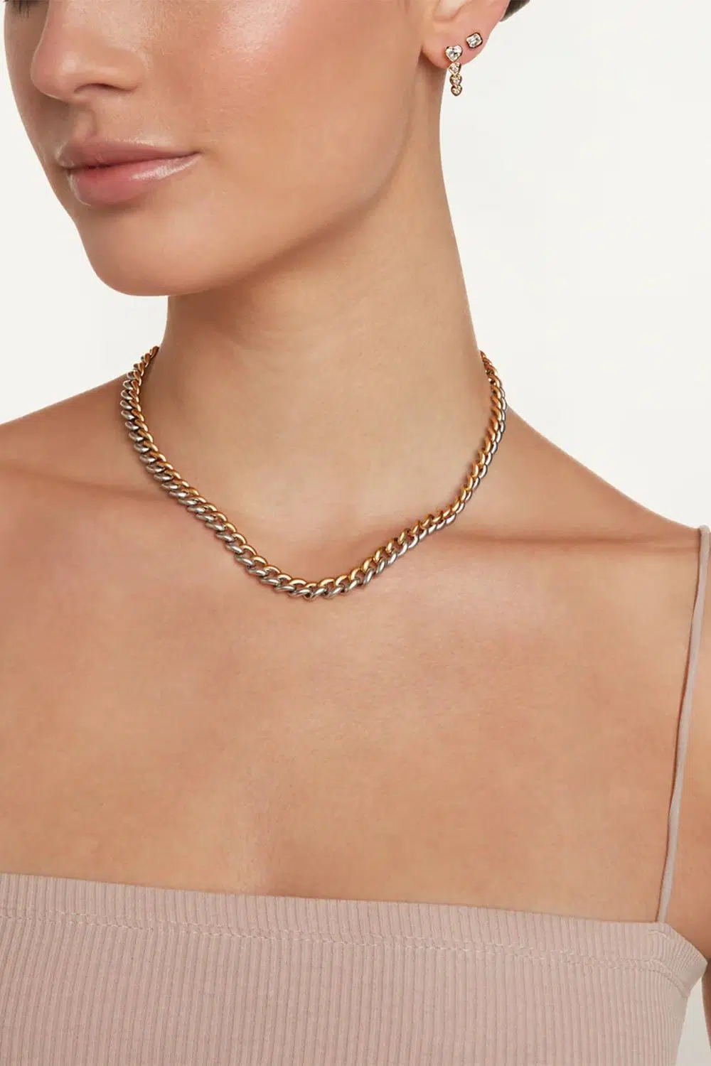 Two-Tone Link Necklace - Image 2
