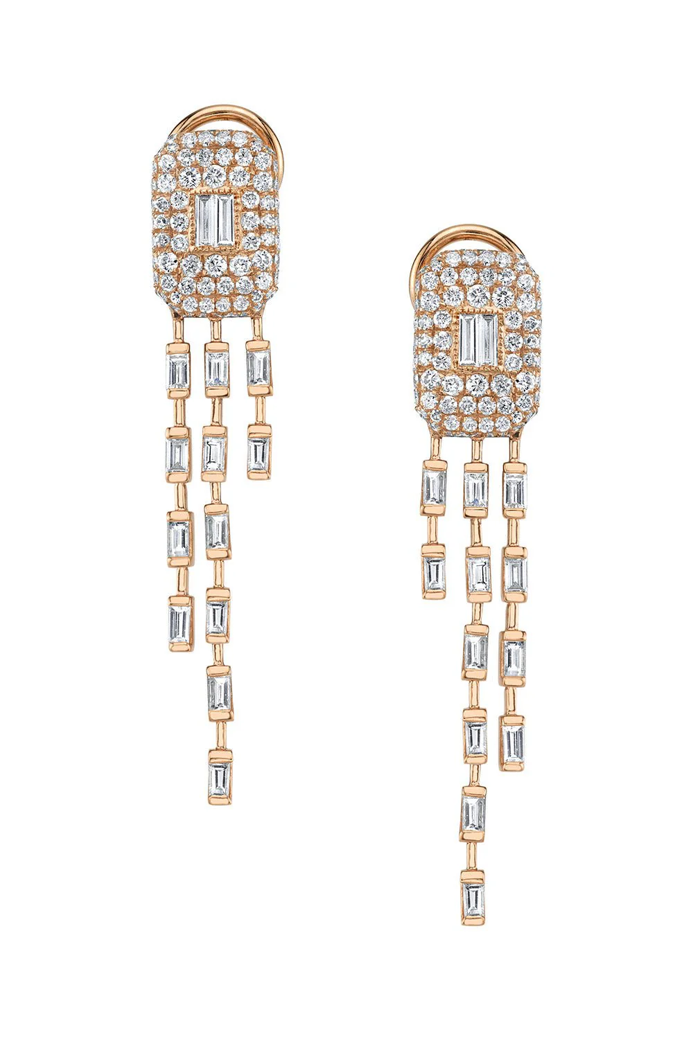 Waterfall Baguette Drop Earrings