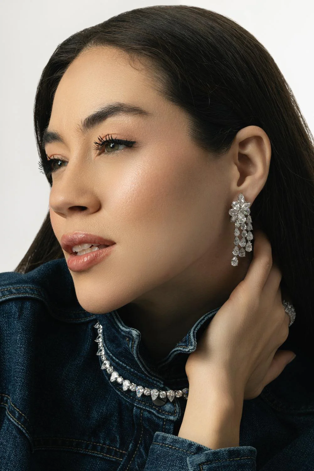 Shooting Star Cluster Drop Earrings - Image 2
