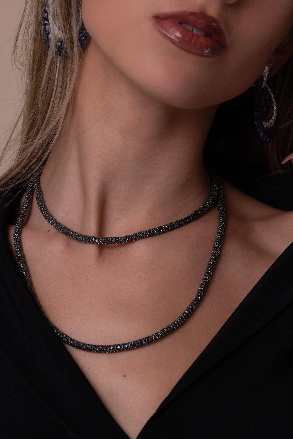Black Diamond Rope Necklace - Image 2
