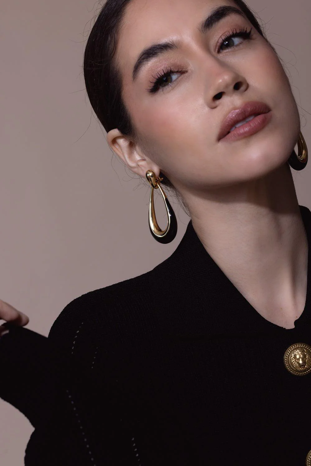 Black Door Knocker Earrings - Image 6
