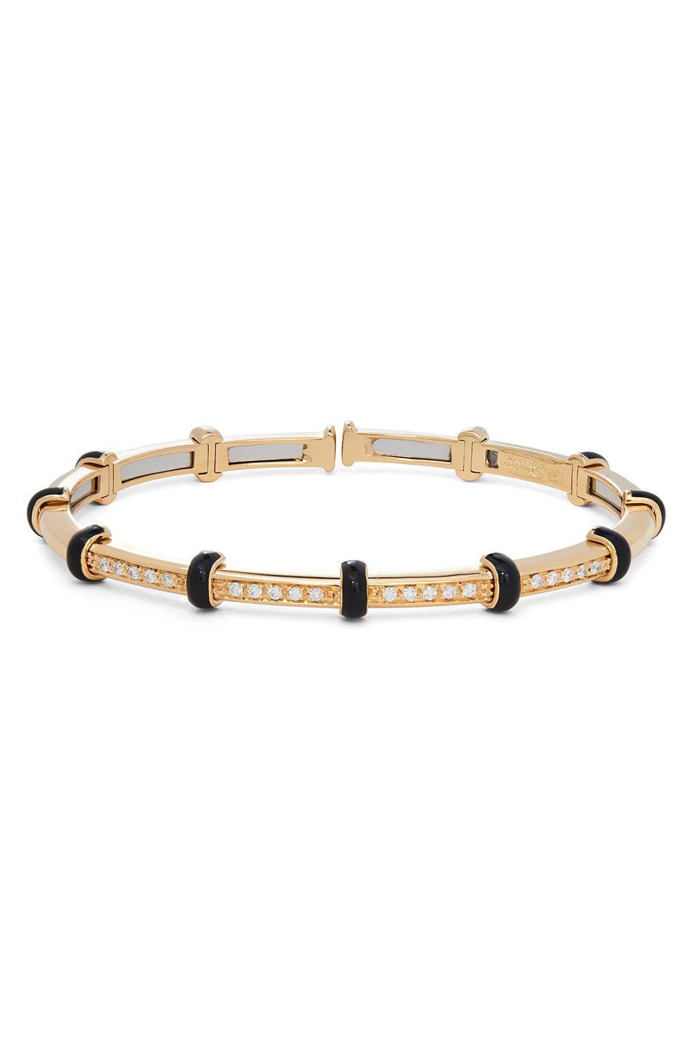 Black Enamel Dome Carly Bracelet