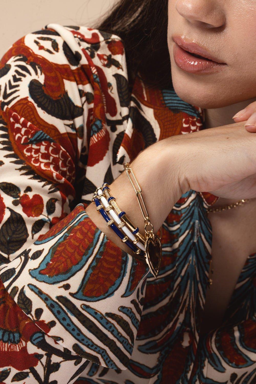 Blue Enamel Carly Bracelet - Image 2