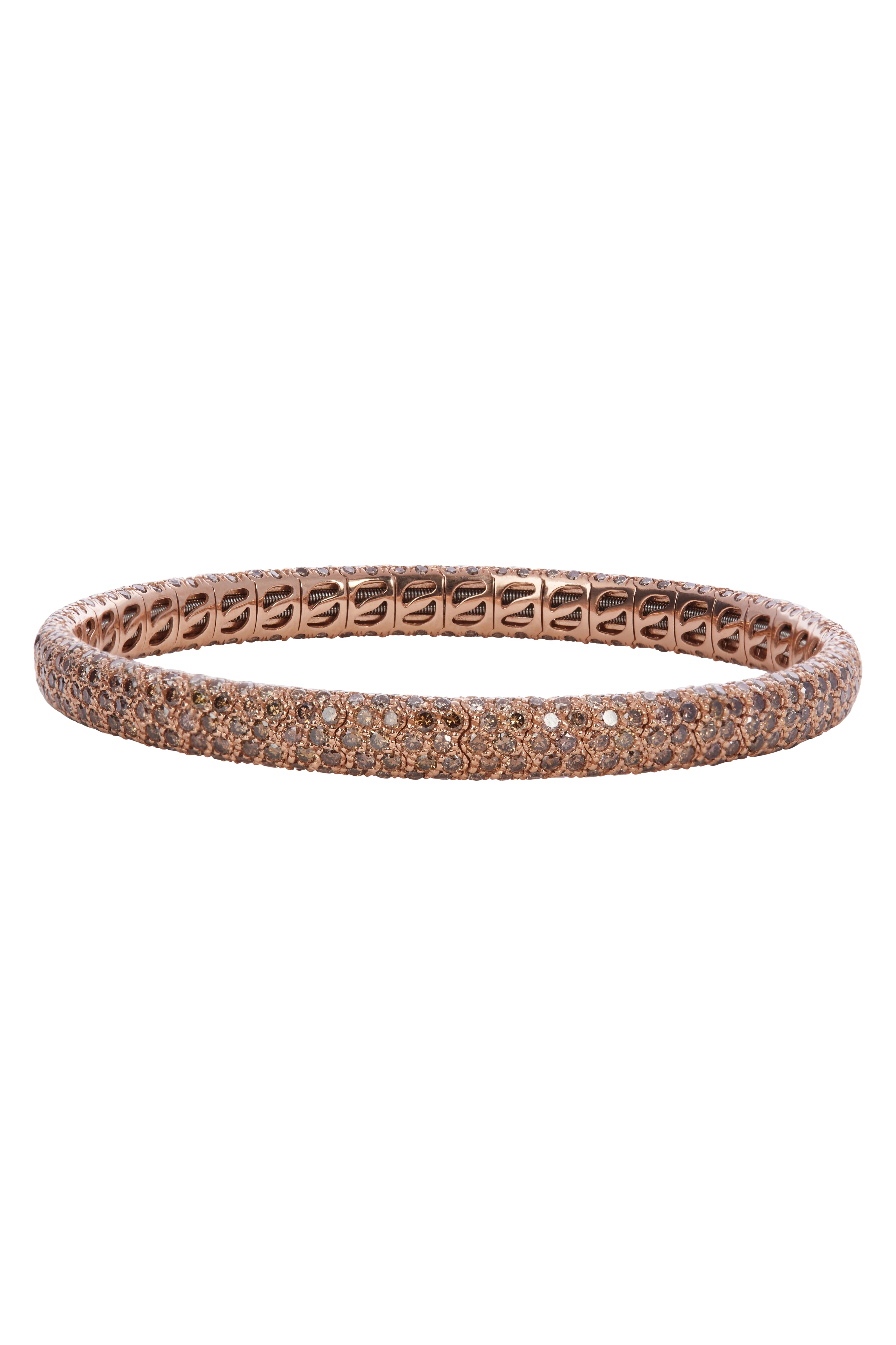 Cognac Diamond Stretch Bracelet