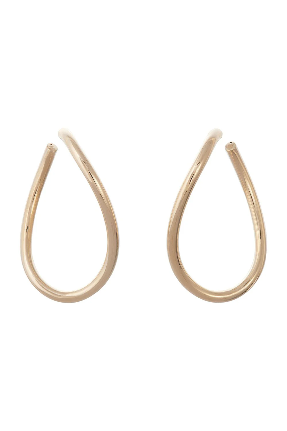 Curved Oval Hoop Earrings