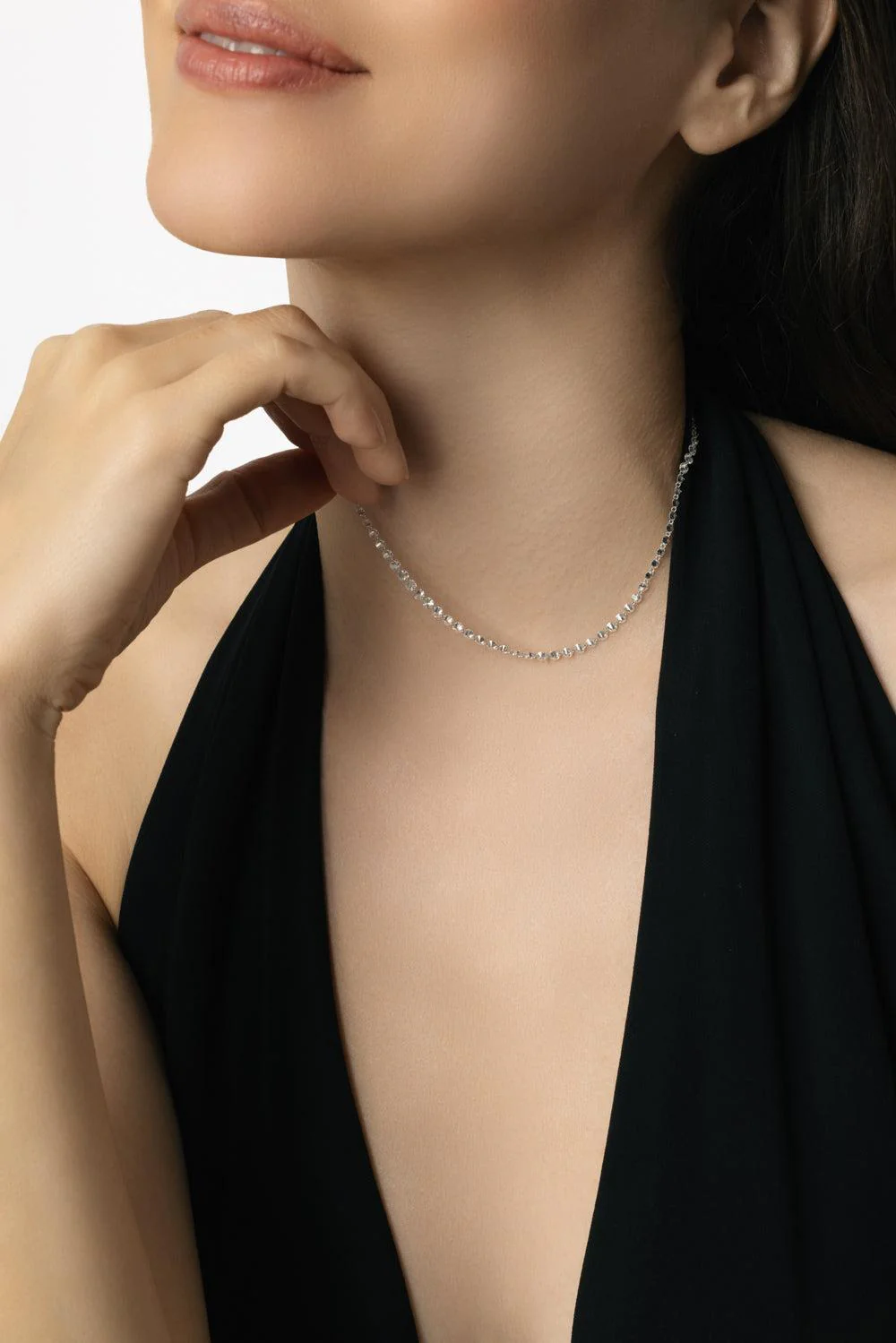 Diamond Pierced Stone Necklace - Image 4