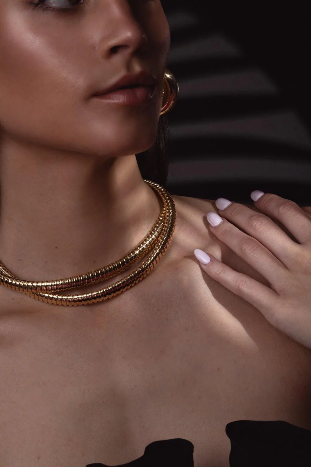 Due Collana Necklace - 16in - Yellow Gold - Image 5