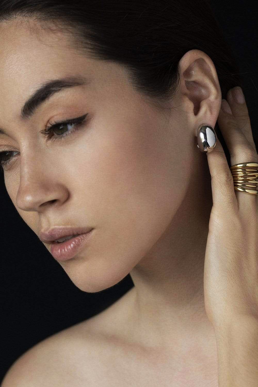 Naples Doorknocker Hoop Earrings - Image 3