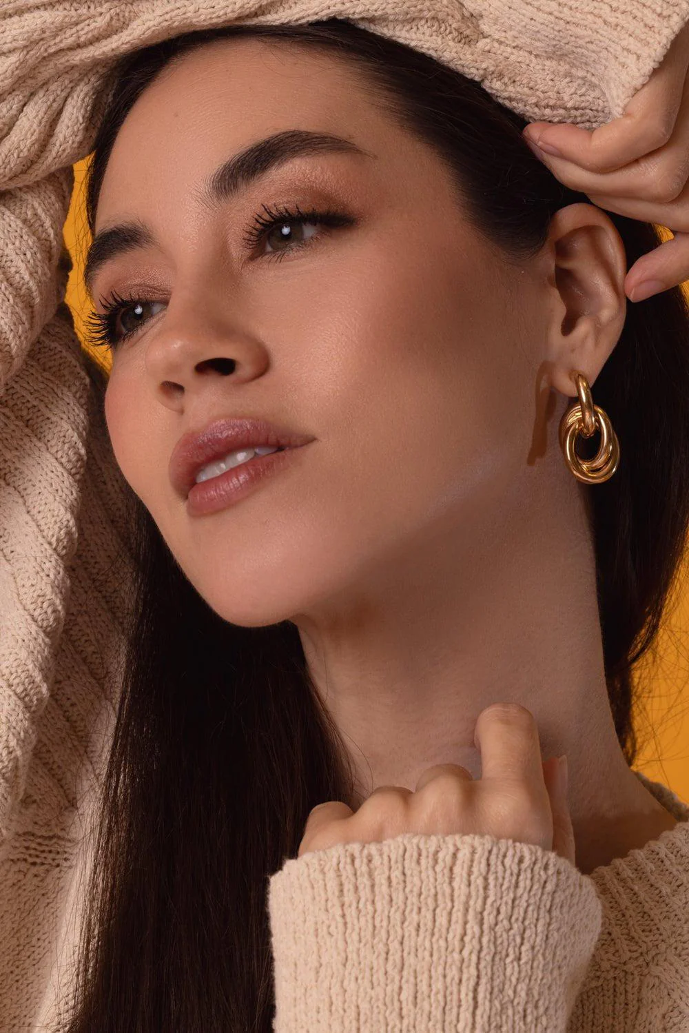Oval Drop Earrings - Image 3