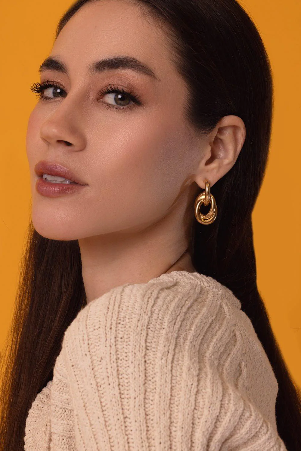 Oval Drop Earrings - Image 4