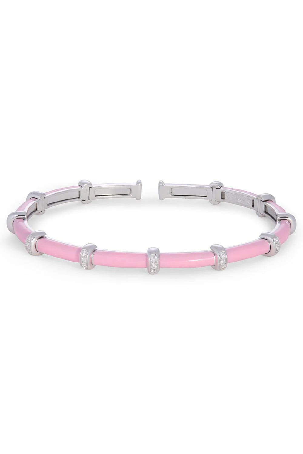 Pink Carly Bracelet - White Gold