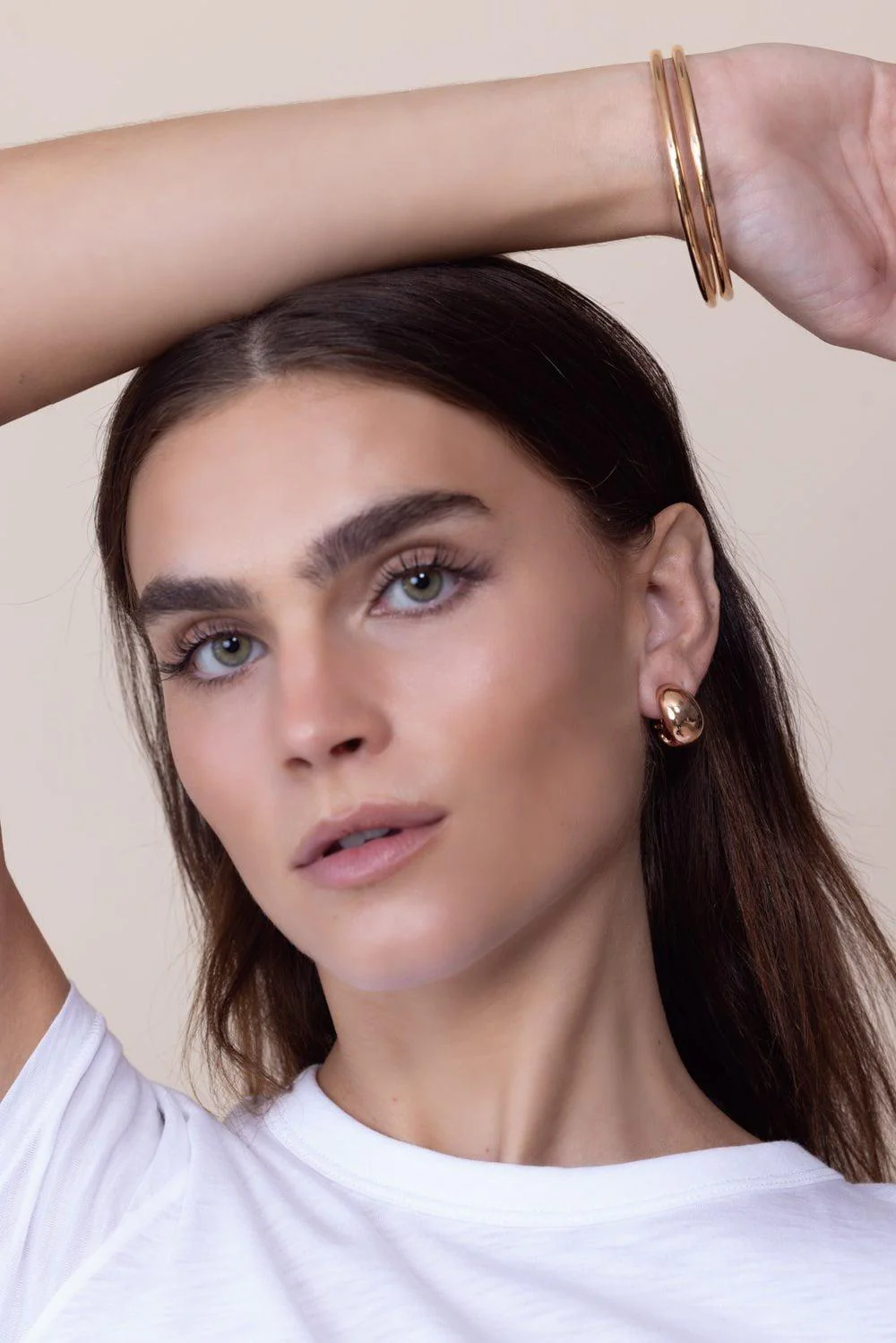 Round Door Knocker Hoop Earrings - Image 4