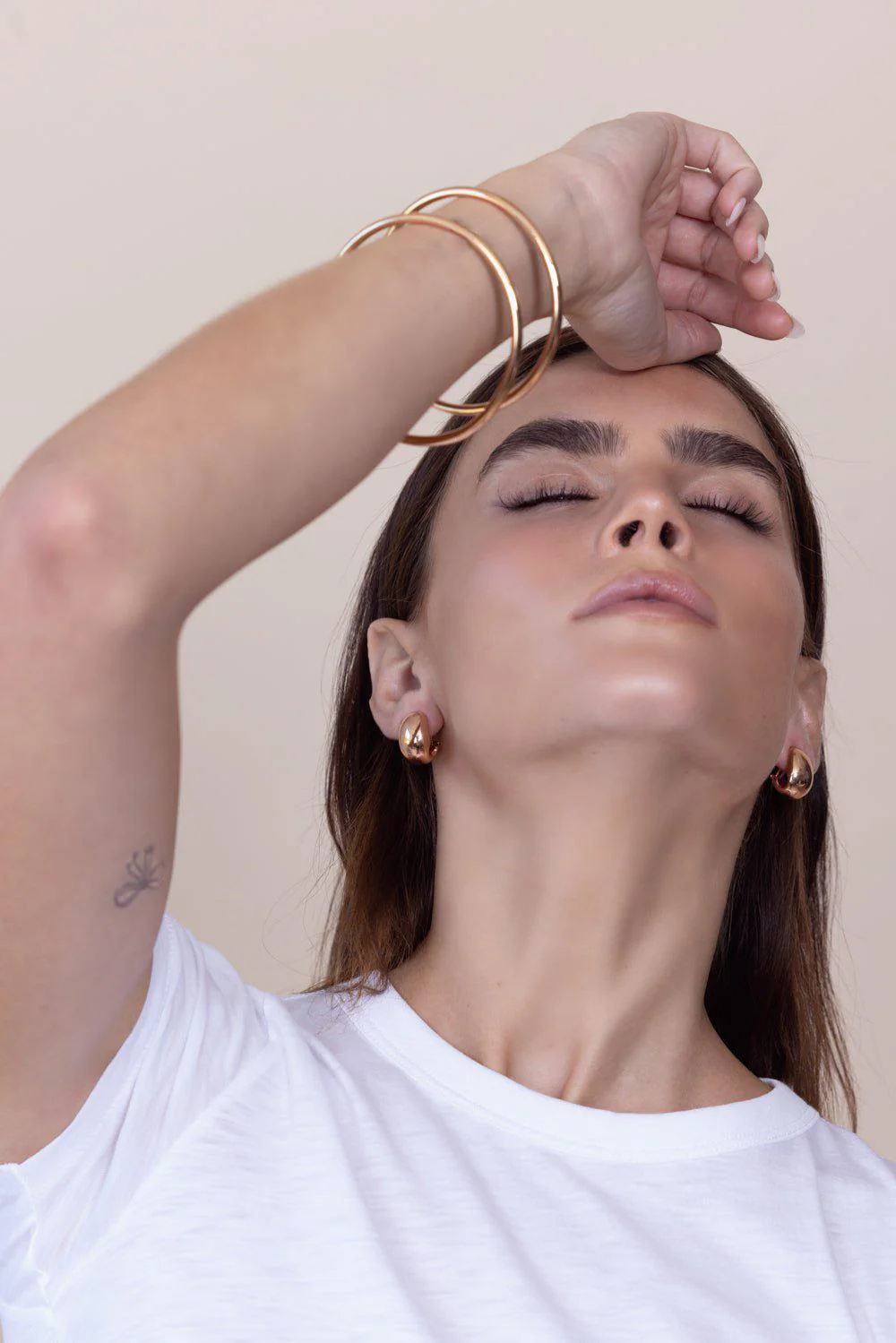 Round Door Knocker Hoop Earrings - Image 5
