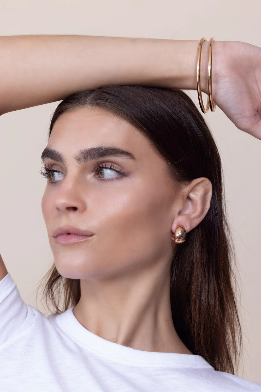 Round Door Knocker Hoop Earrings - Image 7