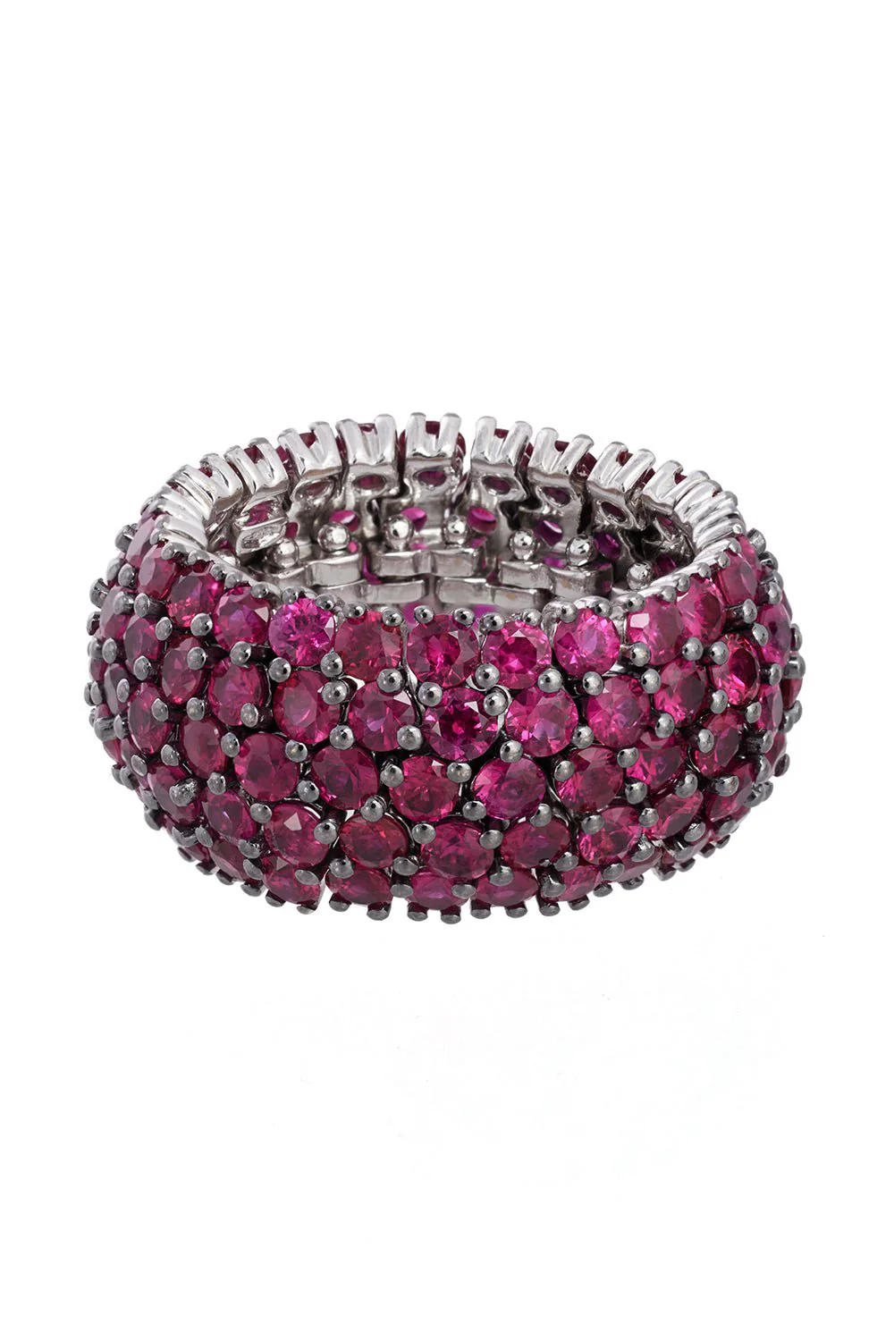 Ruby Flex Ring - White Gold